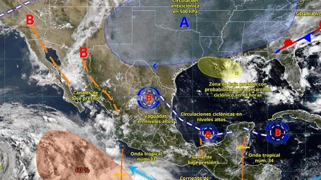Sinaloa: Lluvias Muy Fuertes y Temperaturas de hasta 45°C en la Región Este Domingo 30 de Agosto de 2026
