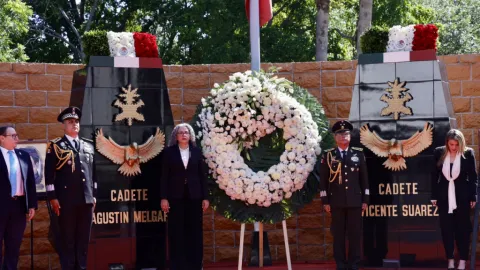 Realizan ceremonia por el 179 aniversario de la Gesta Heroica de los Niños Héroes de Chapultepec