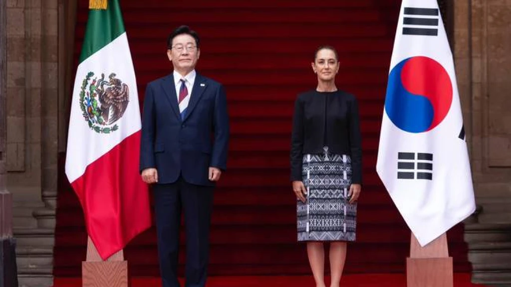 Presidenta Claudia Sheinbaum recibió en Palacio Nacional a su homólogo de la República de Corea, Lee Jae-myung